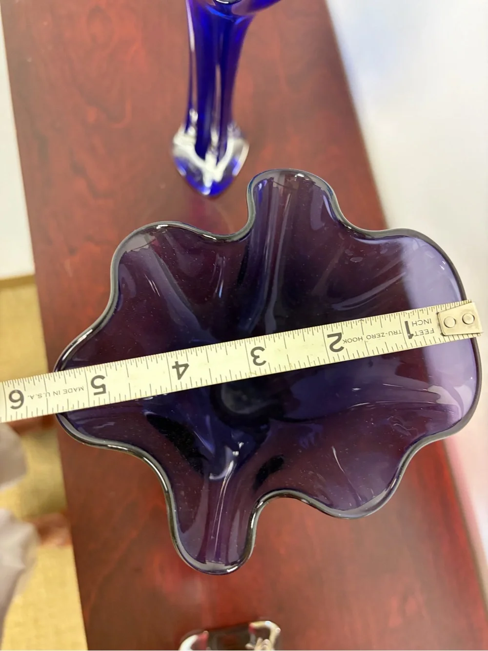 Michael Winfisky Handmade Fluted Glass Vases — Pink, Cobalt Blue, and Purple
